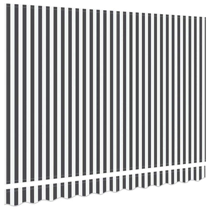 Vervangingsdoek voor zonnescherm Antraciet en Wit 330 x 195 cm