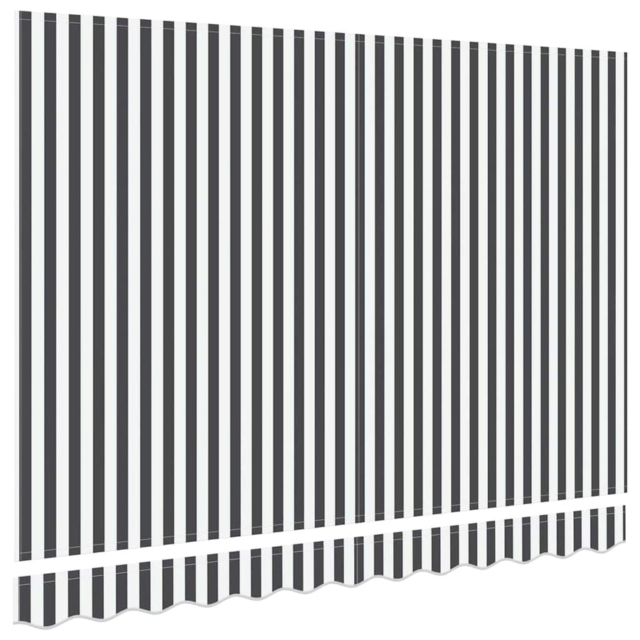 Vervangingsdoek voor zonnescherm Antraciet en Wit 330 x 195 cm