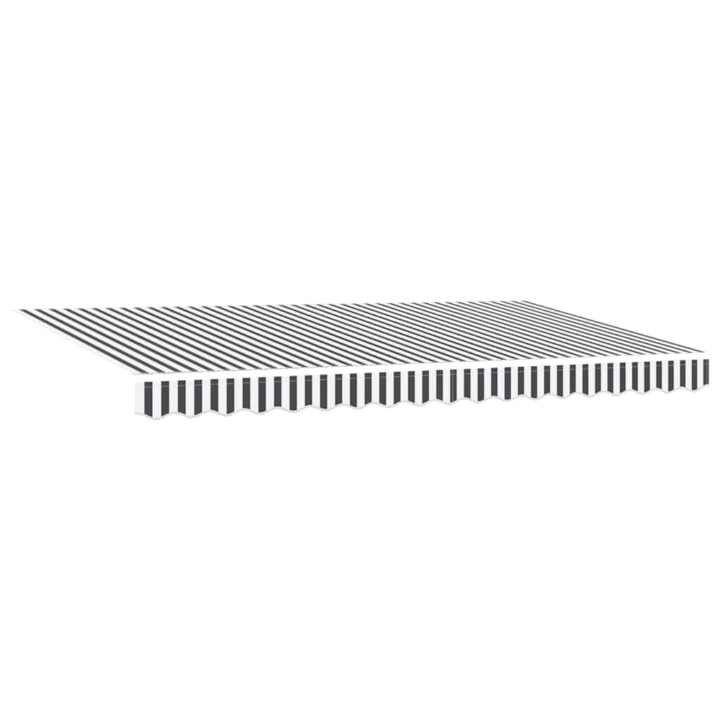 Vervangingsdoek voor zonnescherm Antraciet en wit 400 x 200 cm