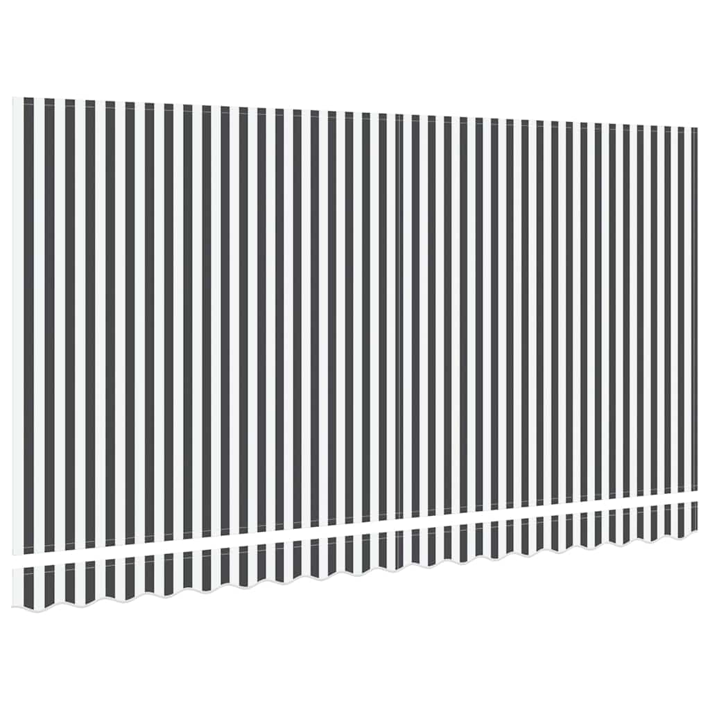 Vervangingsdoek voor zonnescherm Antraciet en wit 400 x 200 cm