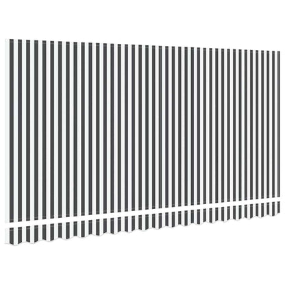 Vervangingsdoek voor zonnescherm Antraciet en wit 400 x 200 cm