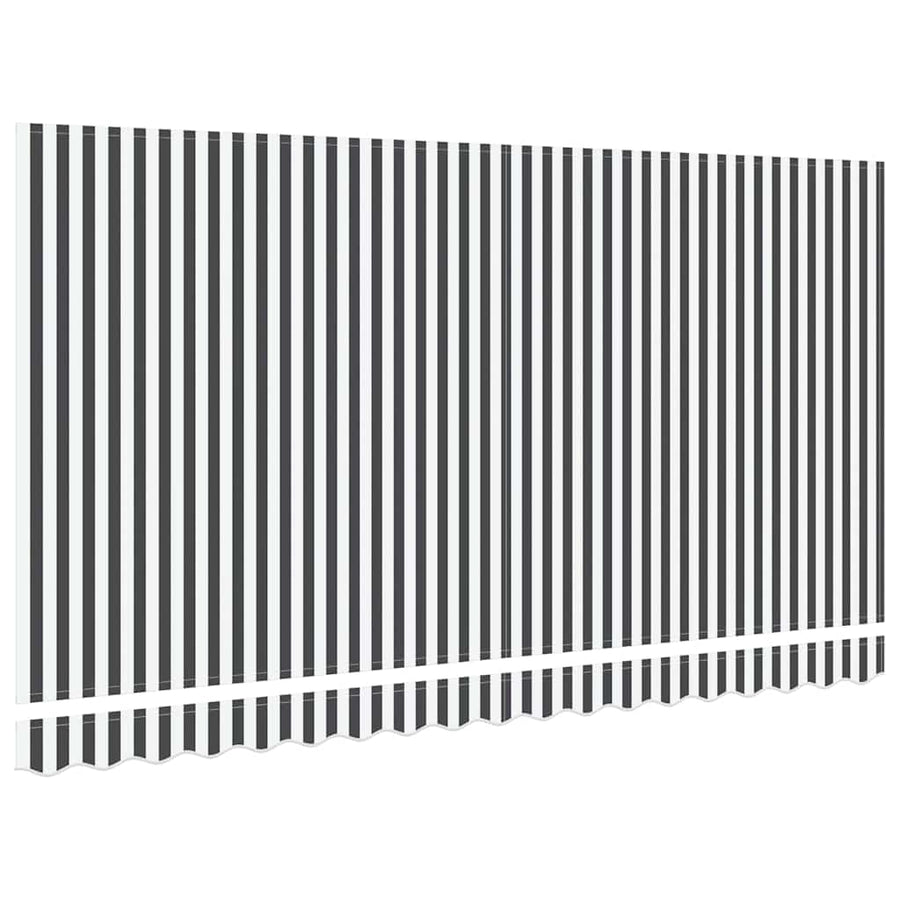 Vervangingsdoek voor zonnescherm Antraciet en wit 400 x 200 cm