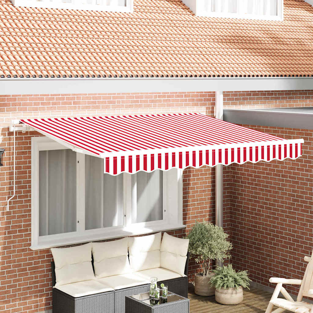 Vervangingsdoek voor zonnescherm Rood en Wit 2,5 x 2 m