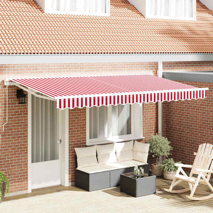 Vervangingsdoek voor zonnescherm Rood en Wit 380 x 195 cm