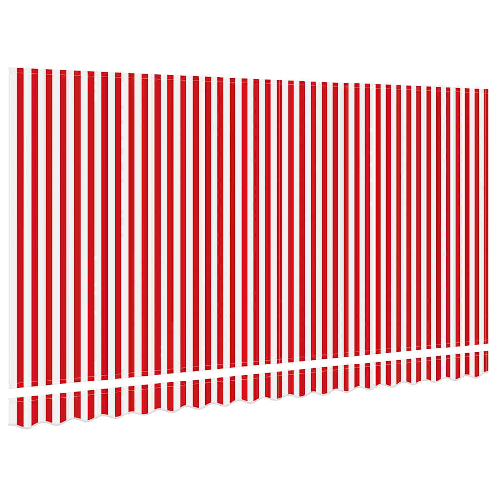 Vervangingsdoek voor zonnescherm Rood en Wit 380 x 195 cm