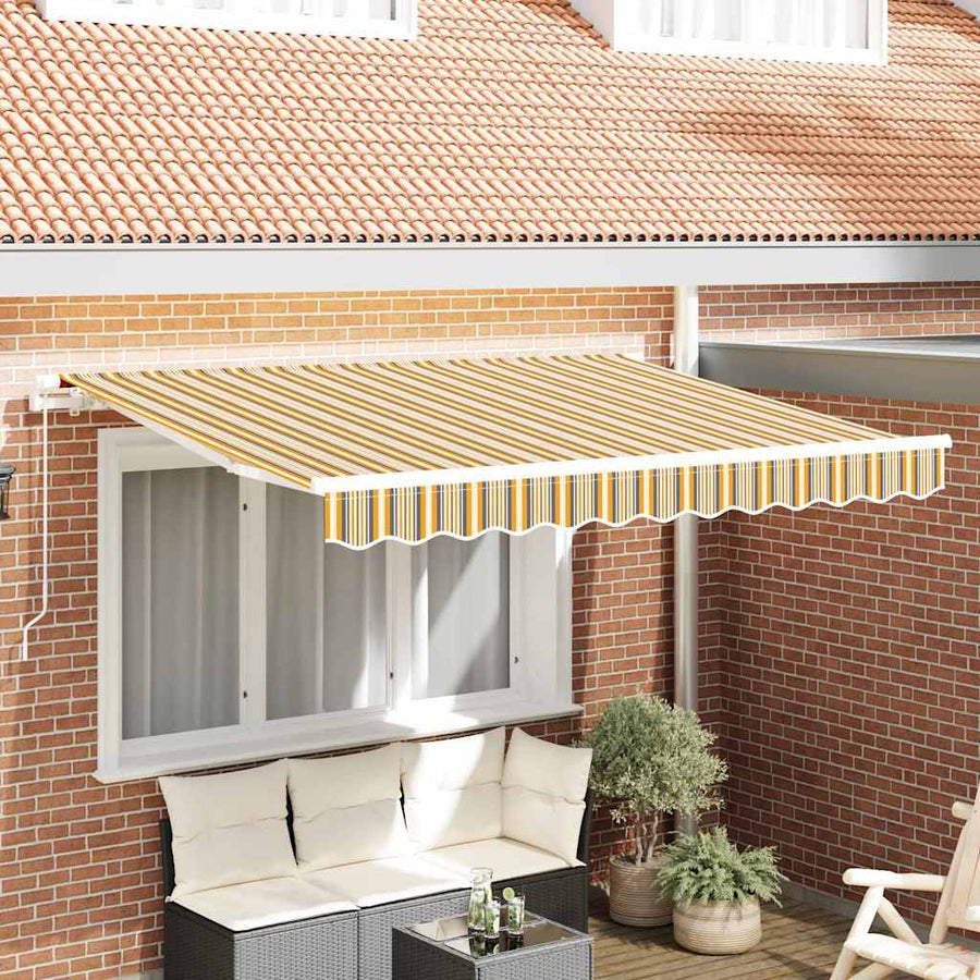 Vervangingsdoek Voor Zonnescherm Multikleur Canvas Geel/Grijs/Wit 250 x 200 cm