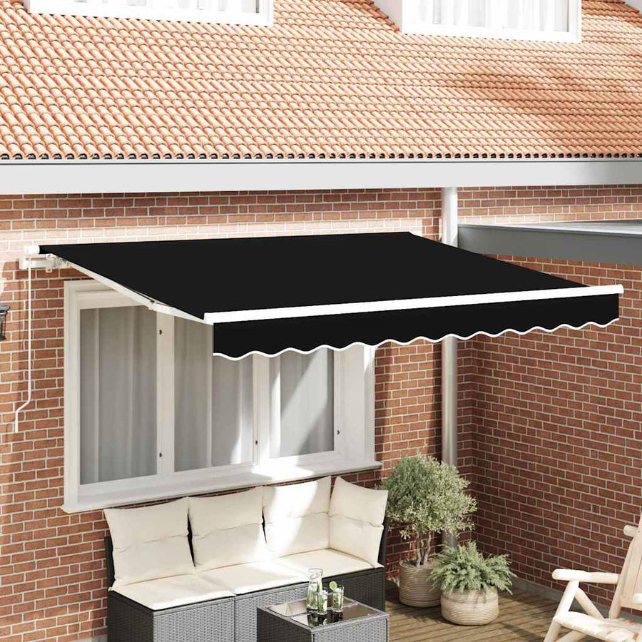 Vervangingsdoek voor zonnescherm Zwart 280 x 245 cm Polyester