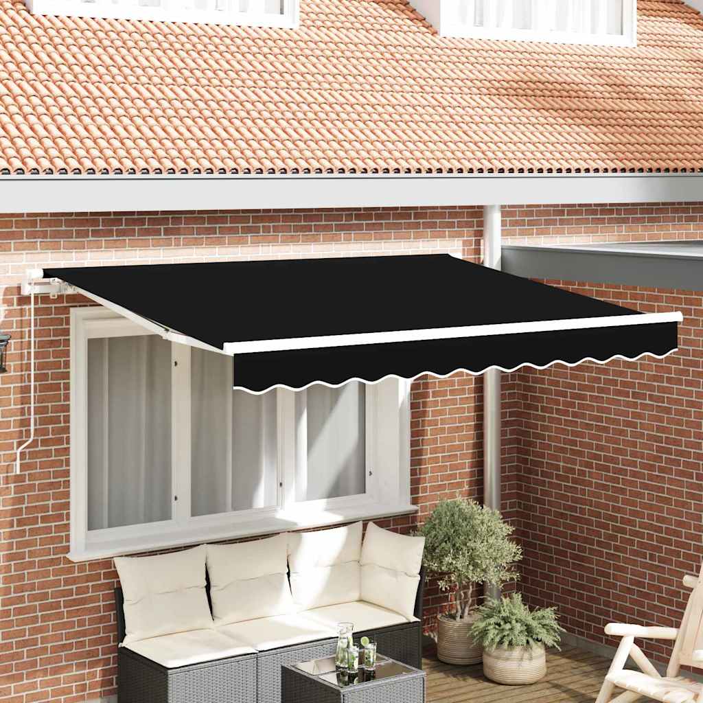 Vervangingsdoek voor zonnescherm Zwart 330 x 245 cm Polyester
