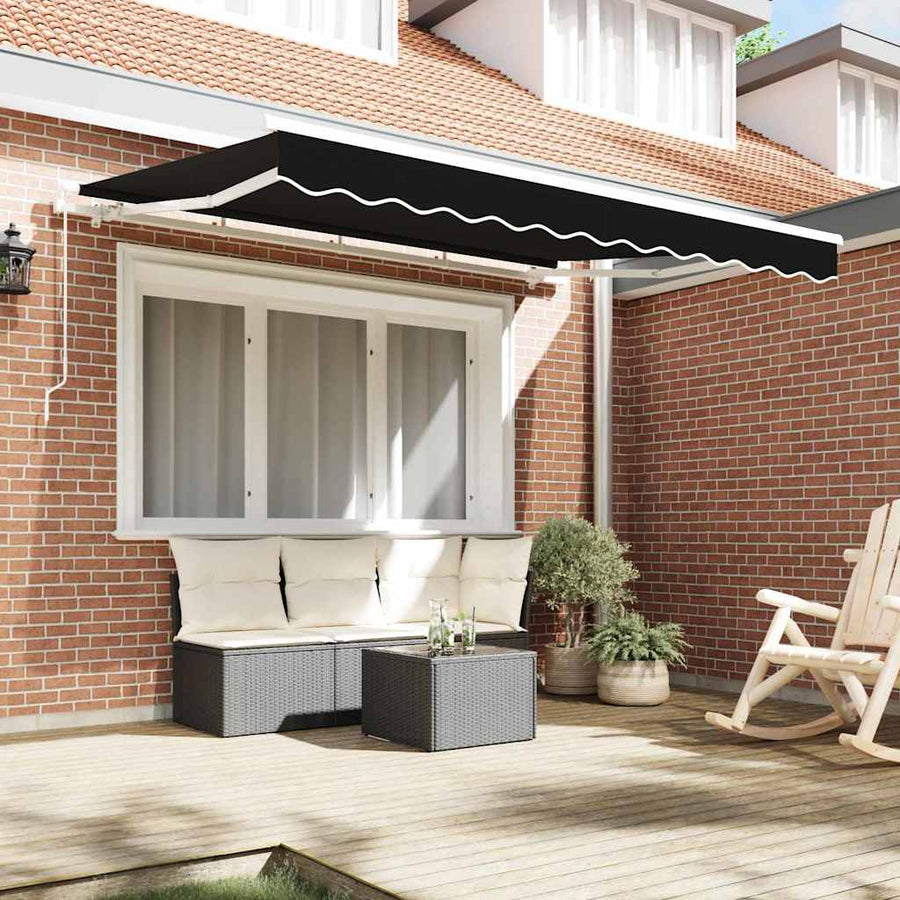 Vervangingsdoek voor zonnescherm Zwart 330 x 245 cm Polyester