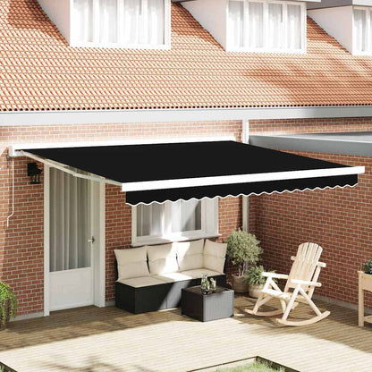 Vervangingsdoek voor zonnescherm Zwart 380 x 295 cm Polyester