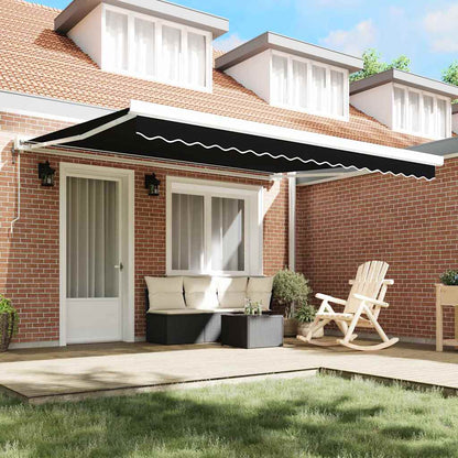 Vervangingsdoek voor zonnescherm Zwart 380 x 295 cm Polyester