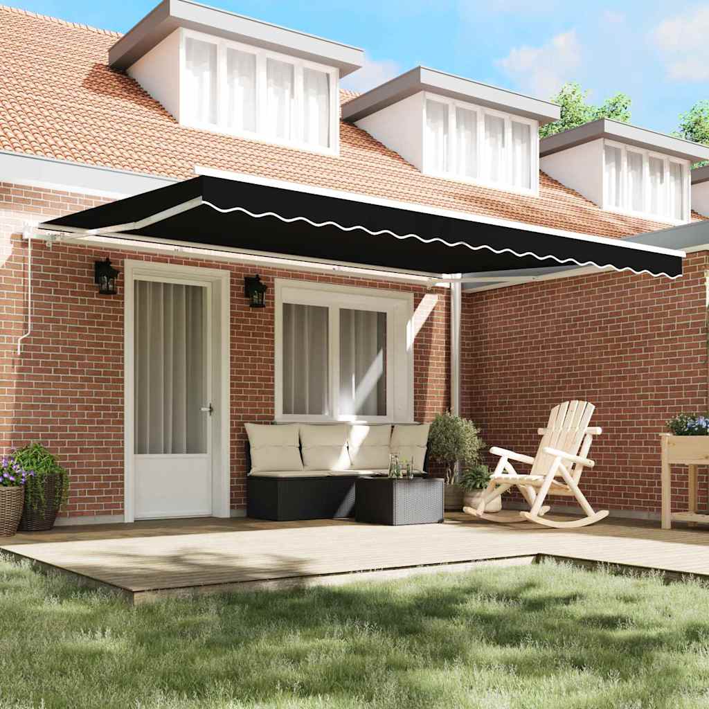Vervangingsdoek voor zonnescherm Zwart 430 x 295 cm Polyester