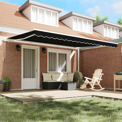 Vervangingsdoek voor zonnescherm Zwart 430 x 295 cm Polyester