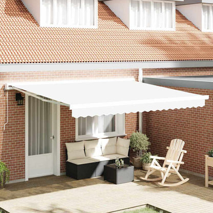 Vervangingsdoek voor zonnescherm Wit 380 x 345 cm Polyester