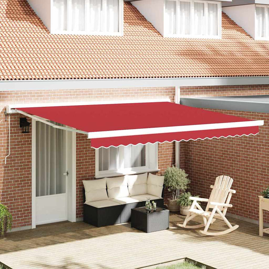 Vervangingsdoek voor zonnescherm Rood 380 x 295 cm Polyester