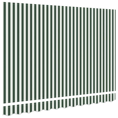 Vervangingsdoek Voor Zonnescherm 330 X 195 Cm Groen En Wit 350 x 200 cm