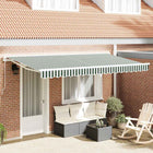 Vervangingsdoek zonnescherm 400x200 cm groen wit