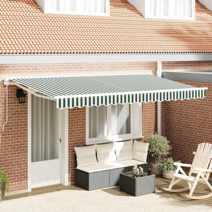 Vervangingsdoek Voor Zonnescherm Groen En Wit 400 x 200 cm