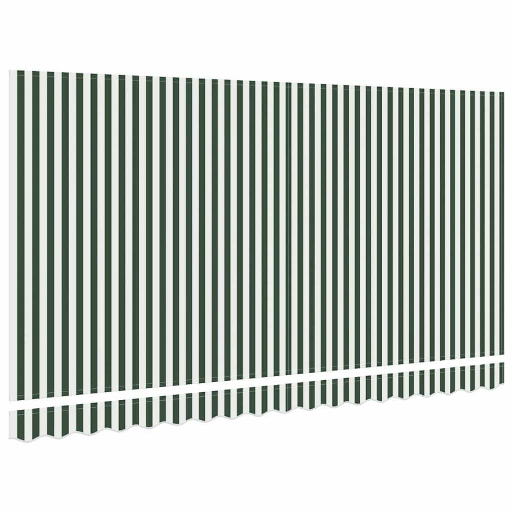 Vervangingsdoek Voor Zonnescherm Groen En Wit 400 x 200 cm