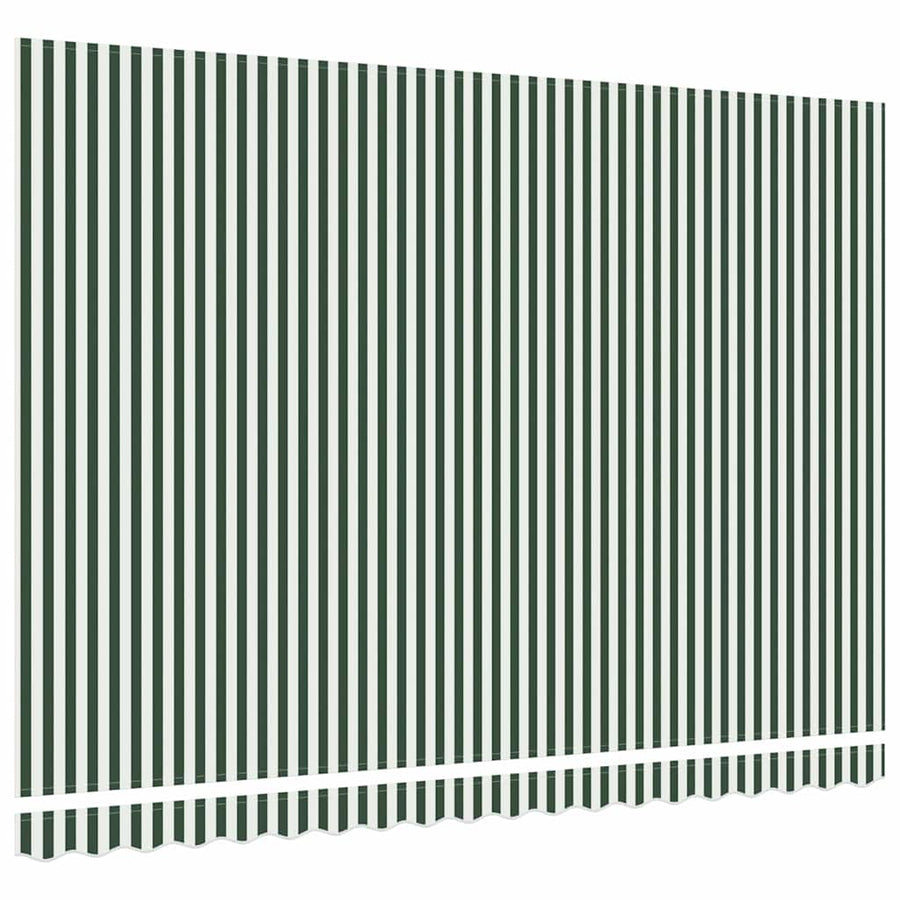 Vervangingsdoek Voor Zonnescherm Groen En Wit 450 × 300 cm