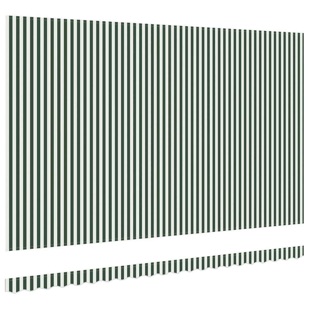 Vervangingsdoek Voor Zonnescherm Groen En Wit 500 × 350 cm