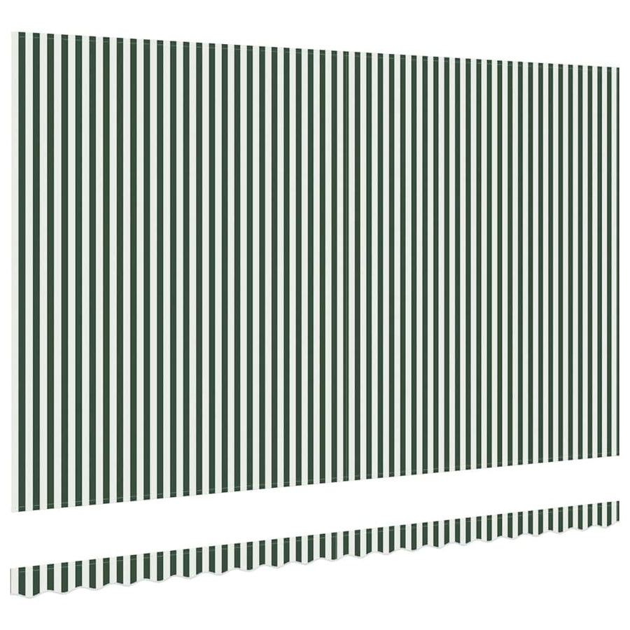 Vervangingsdoek Voor Zonnescherm Groen En Wit 500 × 350 cm
