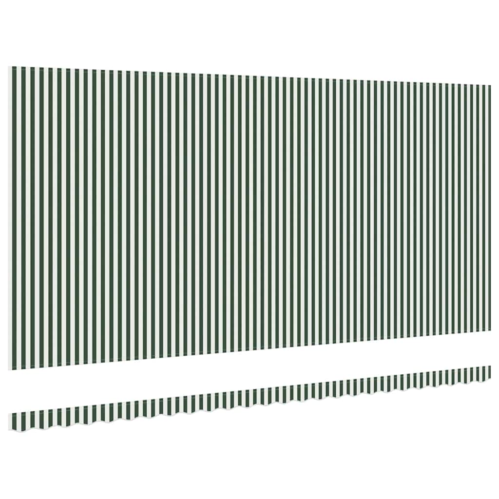 Vervangingsdoek Voor Zonnescherm Groen En Wit 600 × 300 cm