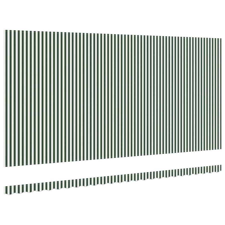 Vervangingsdoek Voor Zonnescherm Groen En Wit 600 × 300 cm