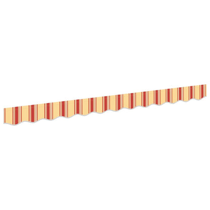 Vervangende markies volant Geel en Oranje 2,5 m Polyester