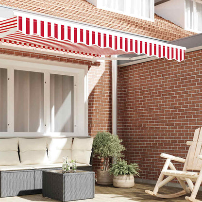 Markies Valance 2.3 X 0.2 M Canvas Rood En Wit 2.5 m