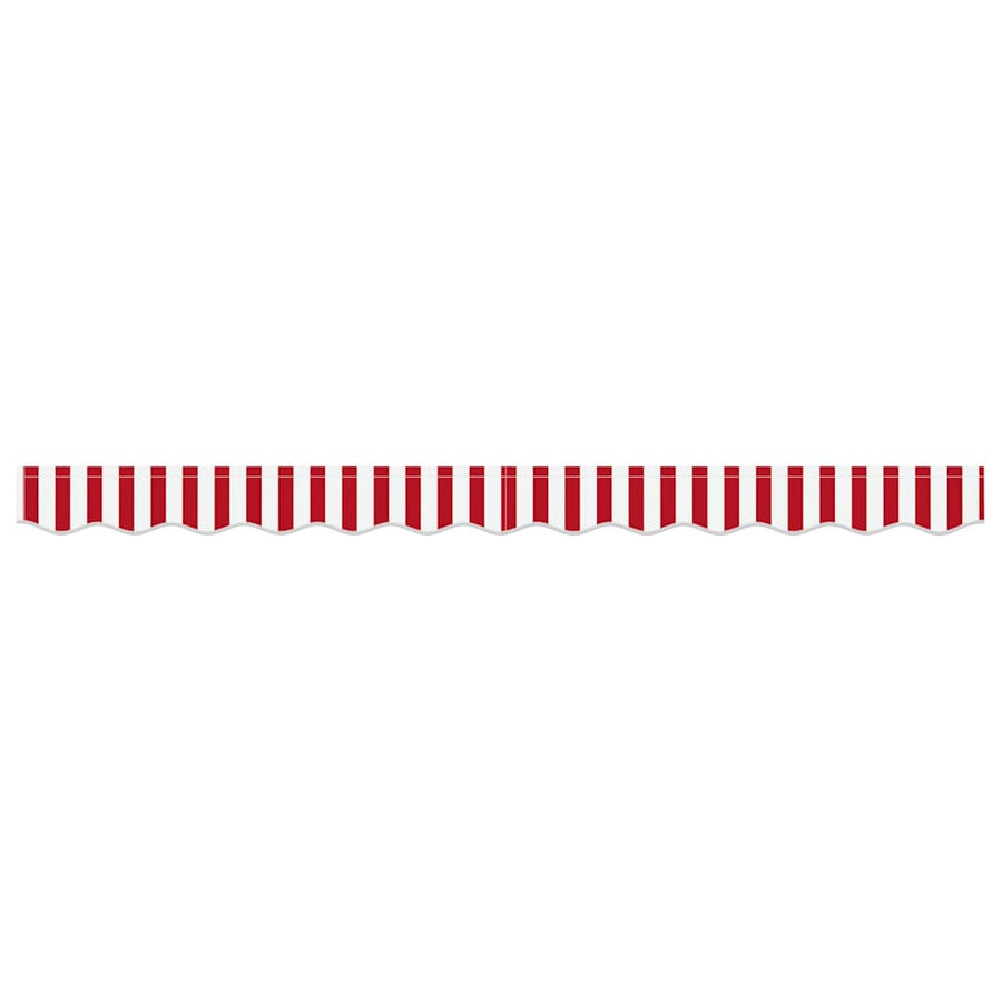 Markies Valance 2.3 X 0.2 M Canvas Rood En Wit 2.5 m
