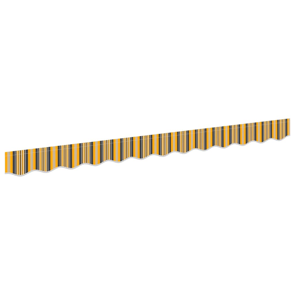 Vervangende markies volant Geel en Grijs 2,5 m Polyester