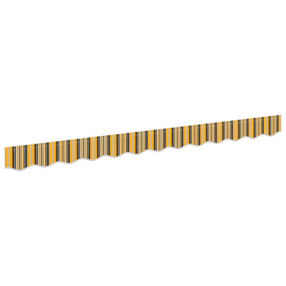 Vervangende markies volant Geel en Grijs 2,5 m Polyester