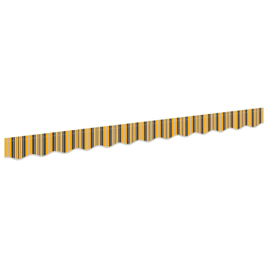 Vervangende markies volant Geel en Grijs 2,5 m Polyester