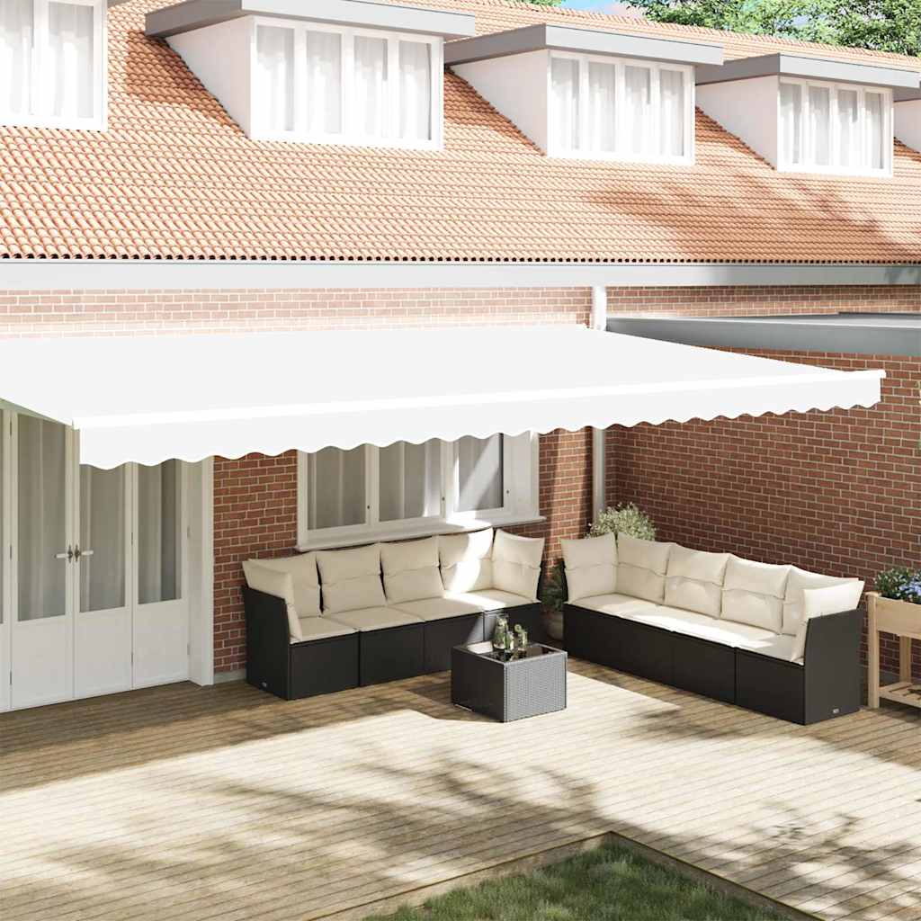 Vervangende markies volant Wit 6 m Polyester