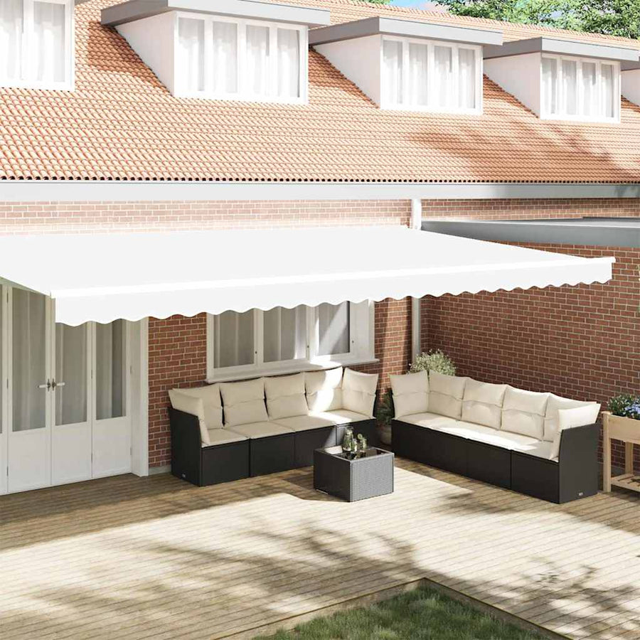 Vervangende markies volant Wit 6 m Polyester