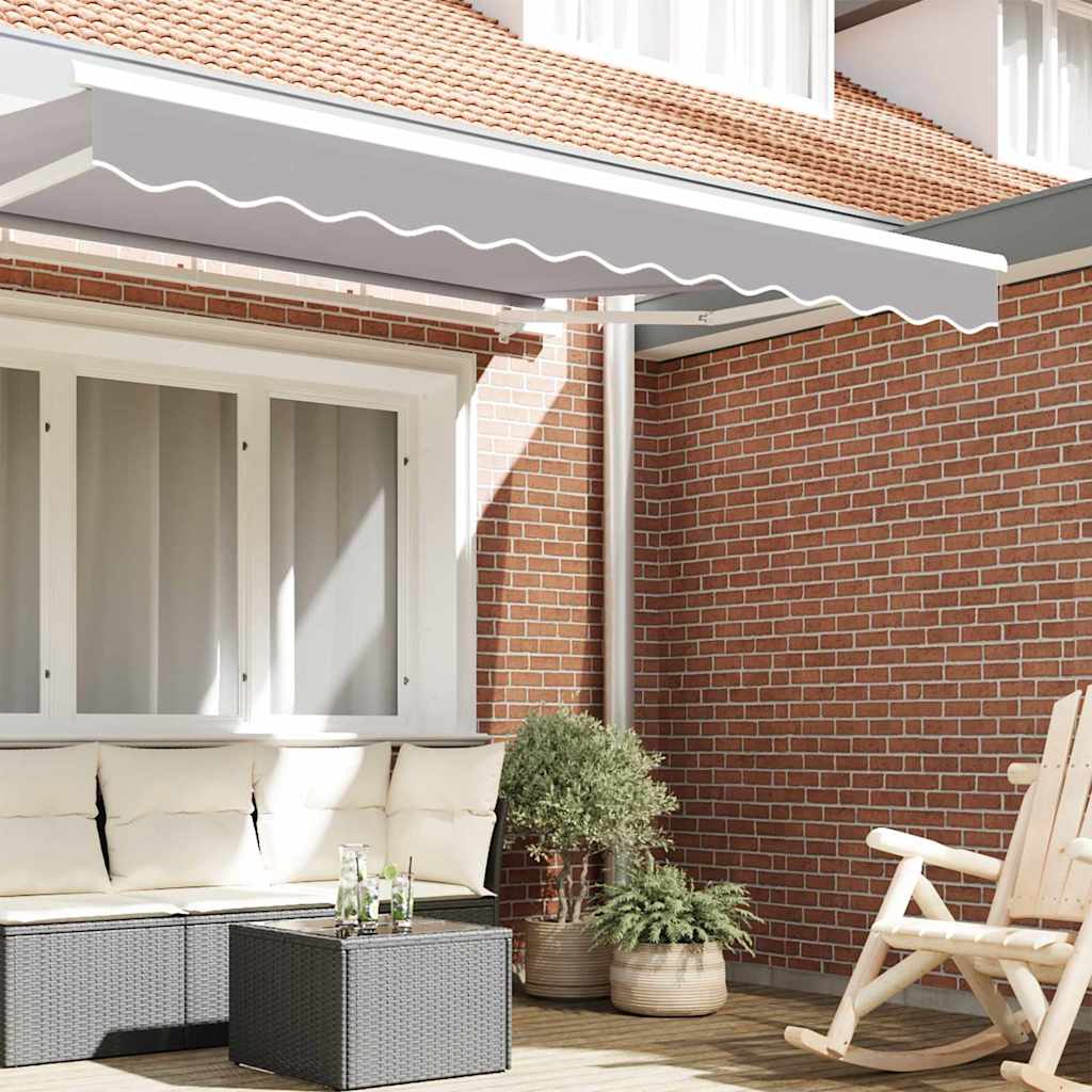 Vervangende markies volant Lichtgrijs 230 x 20 cm Polyester