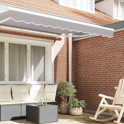 Vervangende markies volant Lichtgrijs 230 x 20 cm Polyester