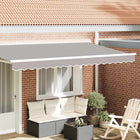 Markies valance 3.8 x 0.2 m canvas lichtgrijs