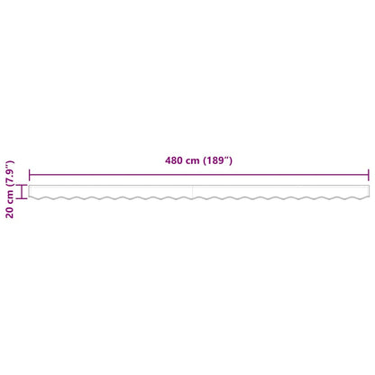 Markies Valance 4.8 X 0.2 M Canvas Lichtgrijs 5 m