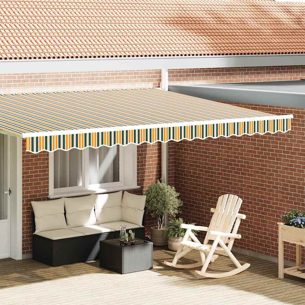 Markies Valance 4.3 X 0.2 M Canvas Groen En Geel 4.5 m