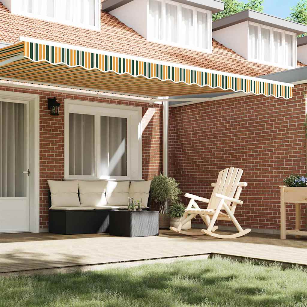 Markies Valance 4.3 X 0.2 M Canvas Groen En Geel 4.5 m