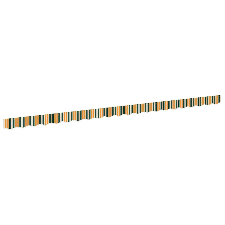 Vervangende markies volant Groen en geel 480 x 20 cm Polyester