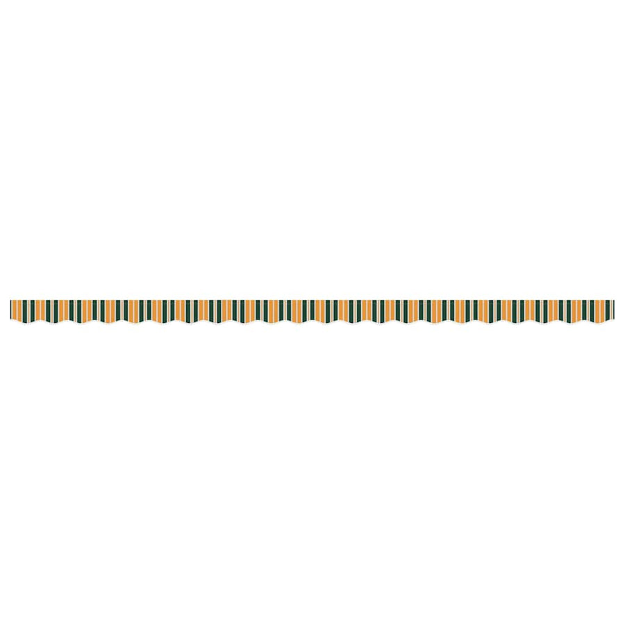 Vervangende markies volant Groen en geel 480 x 20 cm Polyester