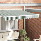 Markies valance 2.8 m groen wit canvas