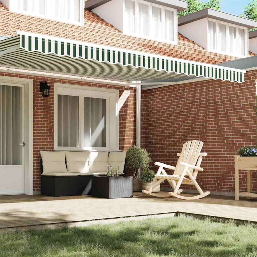 Markies Valance 4.3 X 0.2 M Canvas Groen En Wit 4.5 m