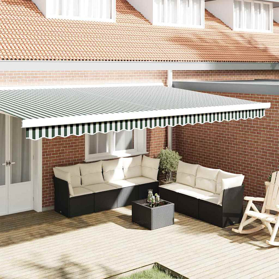 Markies Valance 4.8 X 0.2 M Canvas Groen En Wit 5 m