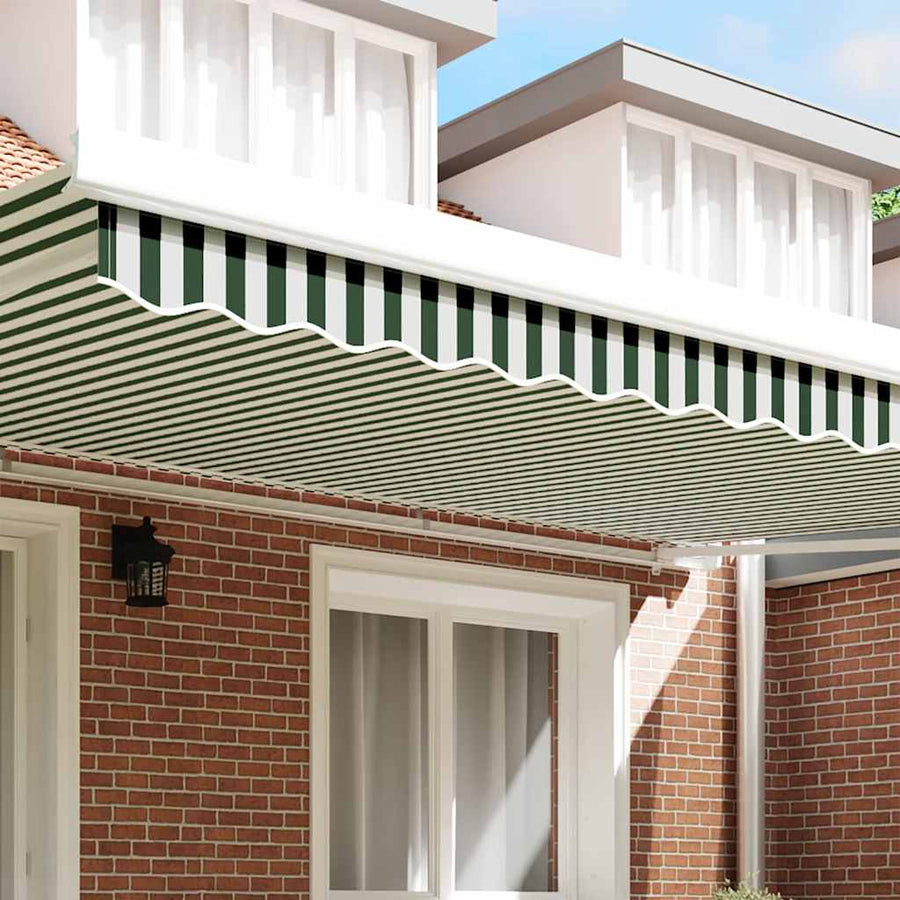 Markies Valance 4.8 X 0.2 M Canvas Groen En Wit 5 m