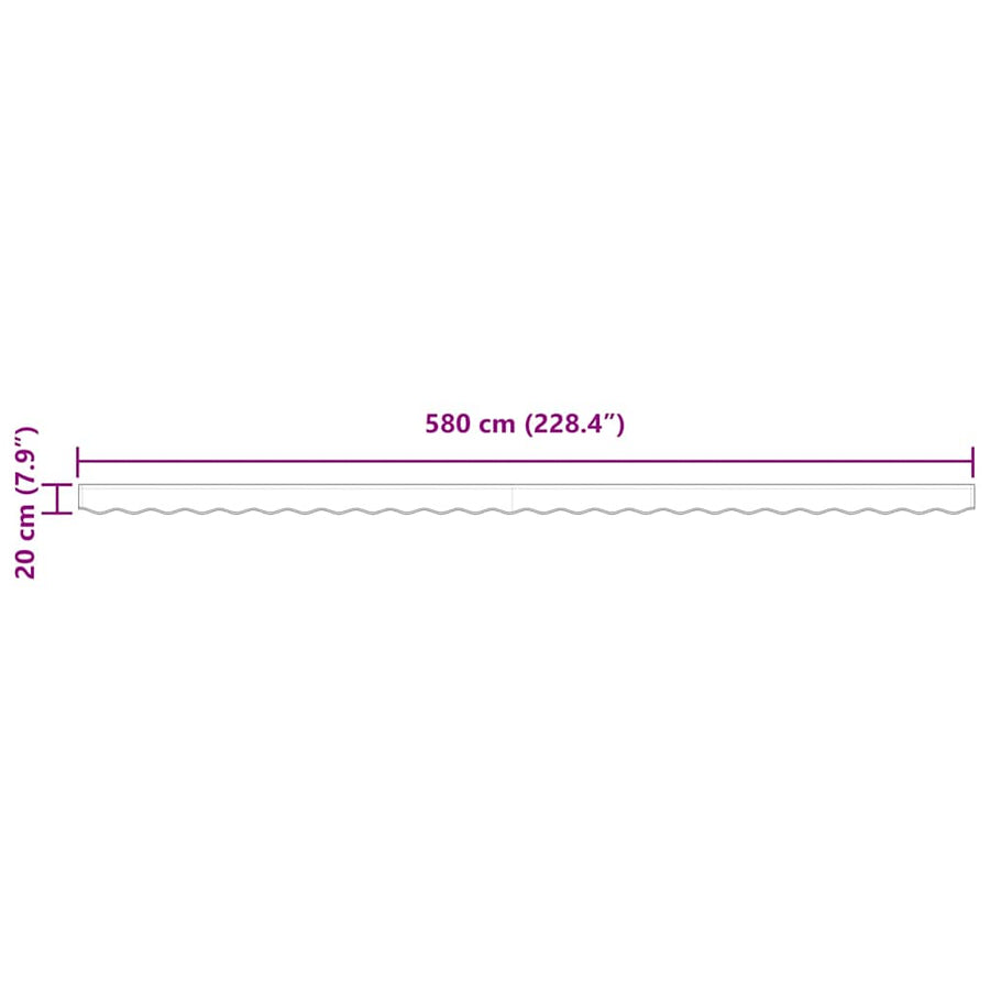 Markies Valance 5.8 X 0.2 M Canvas Groen En Wit 6 m