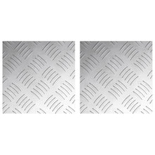 Trap Tread Vierkant 2 pcs Zilver 20 x 20 cm Aluminium